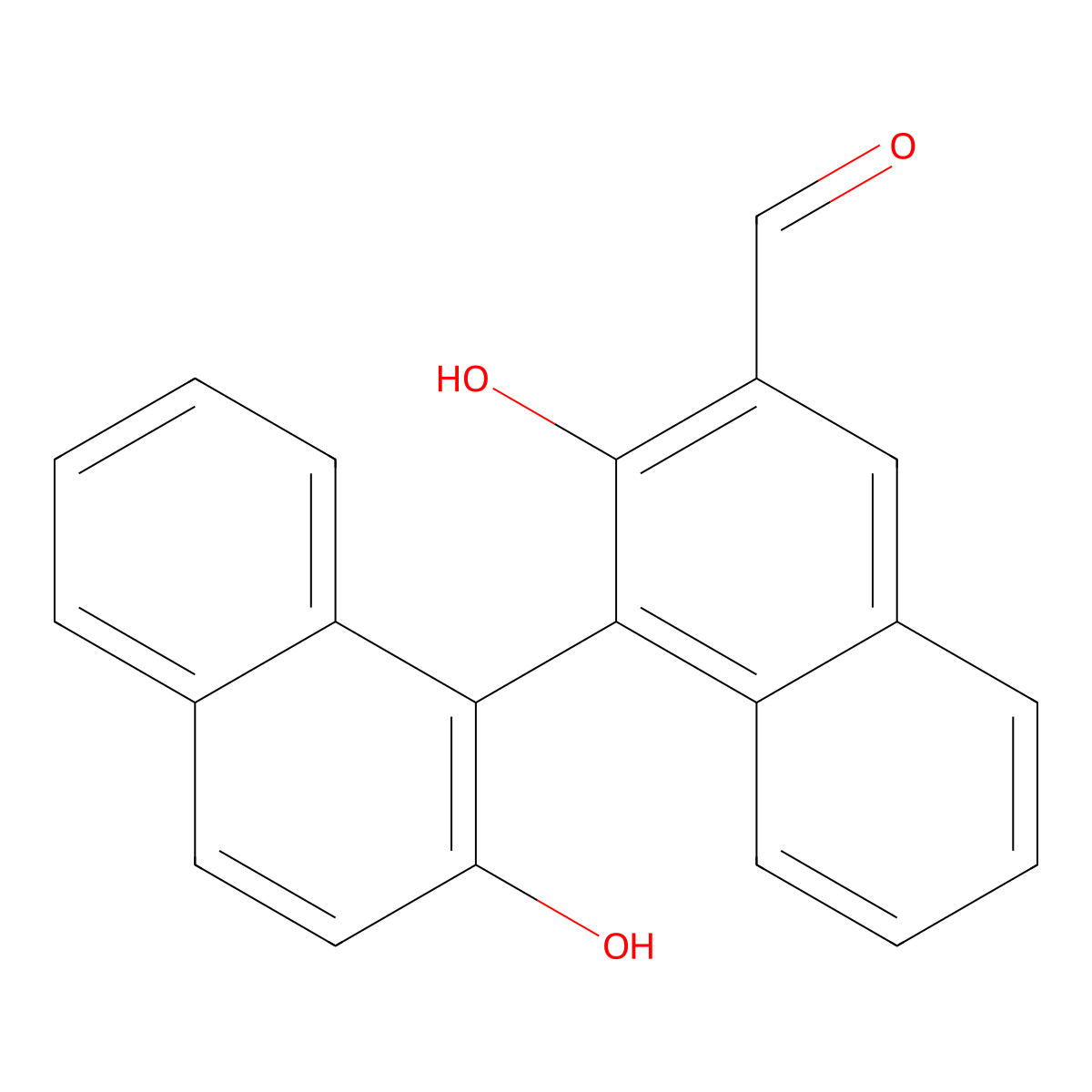 (R)-2,2'-Dihydroxy-[1,1'-binaphthalene]-3-carboxaldehyde molecular structure, CAS 345659-34-9