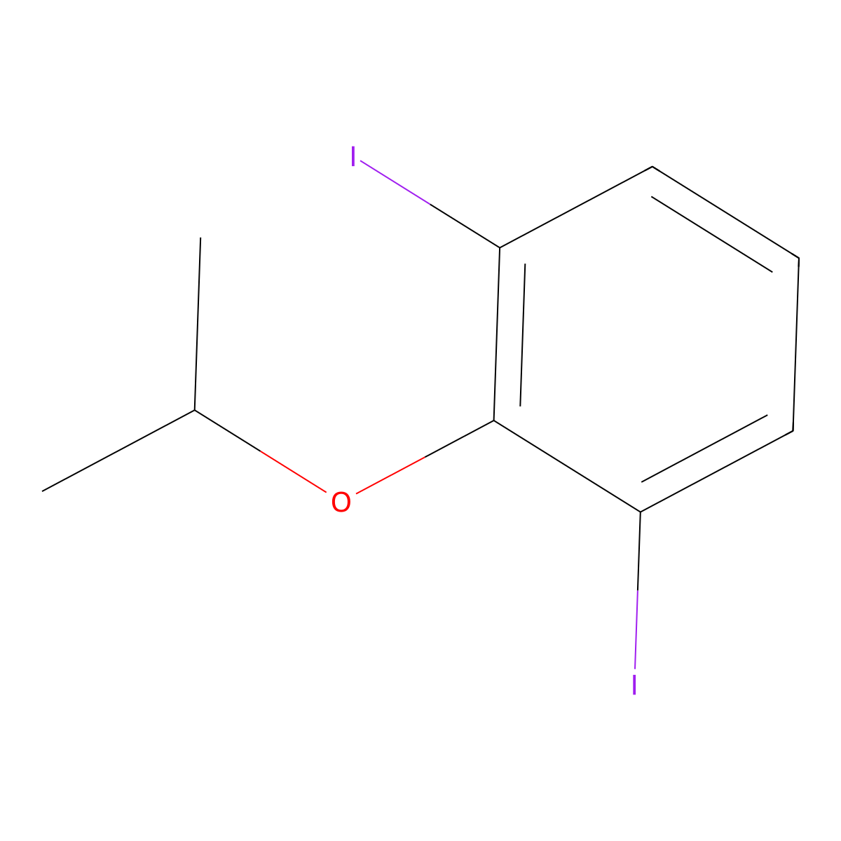 1,3-Diiodo-2-isopropoxybenzene molecular structure, CAS 345665-91-0