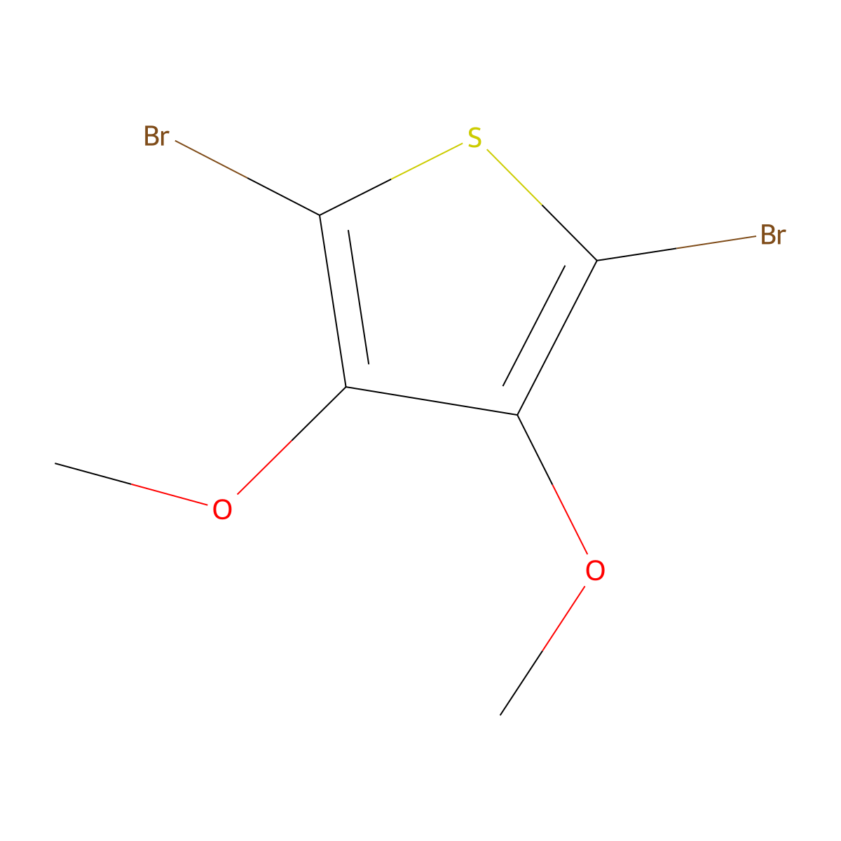 2,5-Dibromo-3,4-dimethoxythiophene molecular structure, CAS 345666-04-8