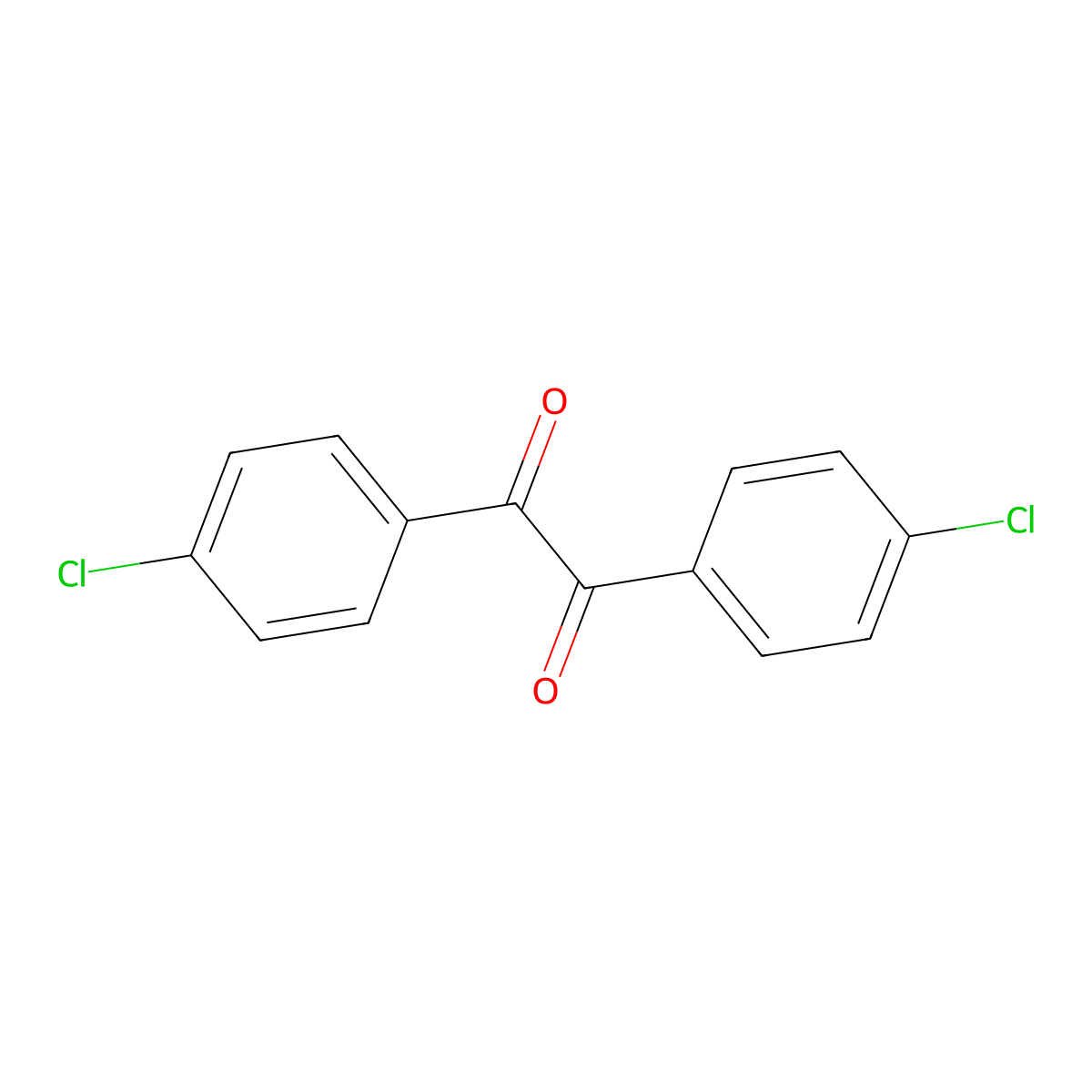 1,2-Ethanedione, 1,2-bis(4-chlorophenyl)- molecular structure, CAS 3457-46-3