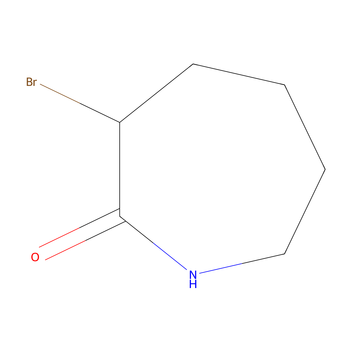 3-Bromoazepan-2-one molecular structure, CAS 3457-66-7