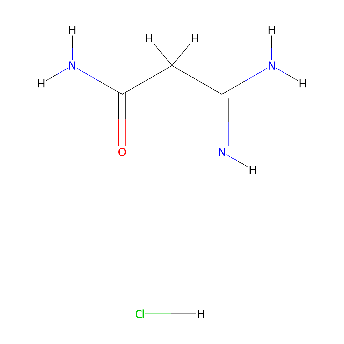 Amidinomalonamide hydrochloride molecular structure, CAS 34570-17-7