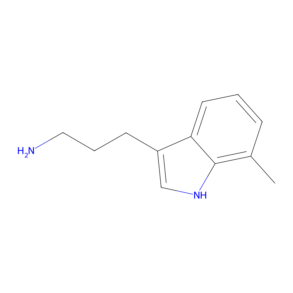 3-(7-methyl-1H-indol-3-yl)propan-1-amine molecular structure, CAS 34572-17-3