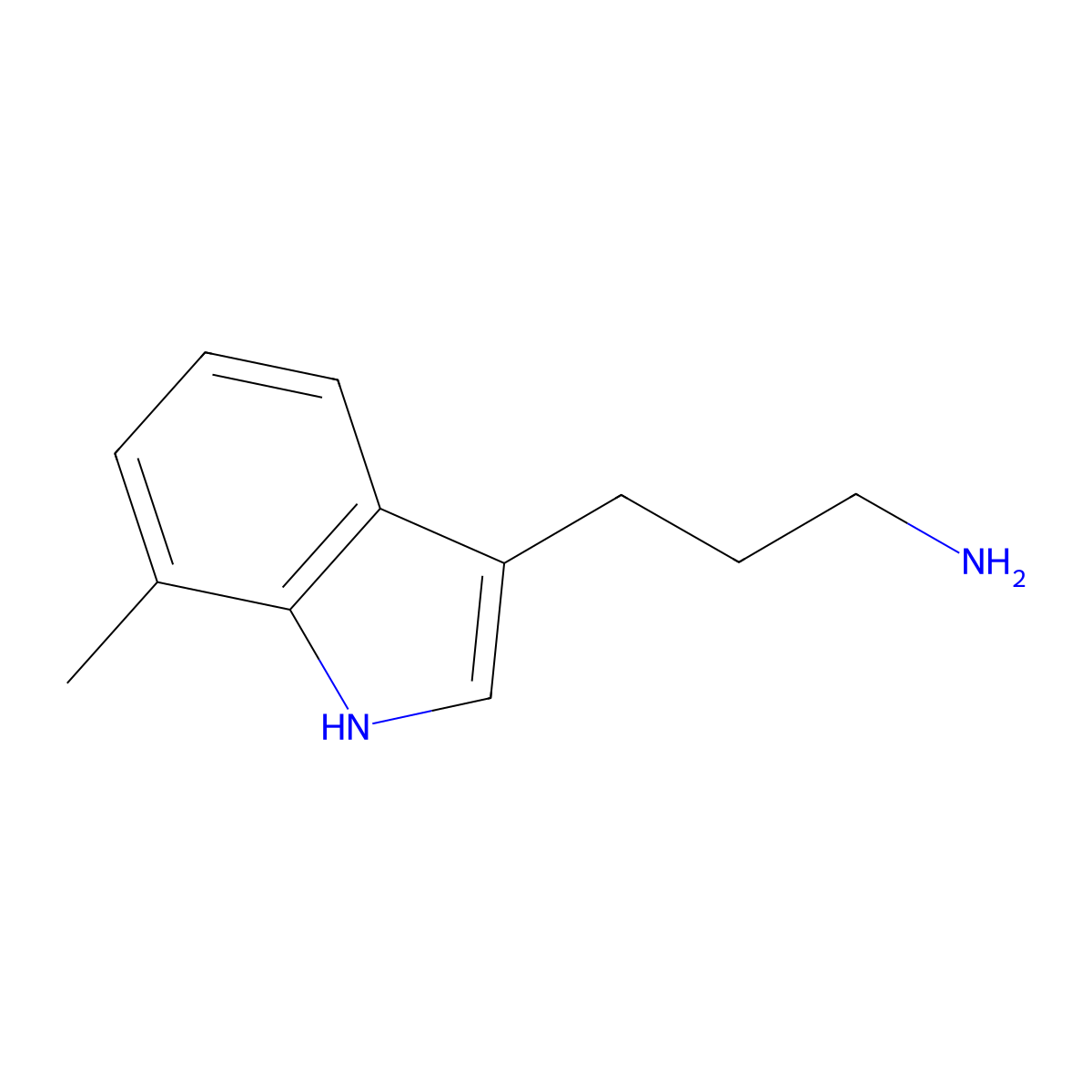 3-(7-methyl-1H-indol-3-yl)propan-1-amine molecular structure, CAS 34572-17-3