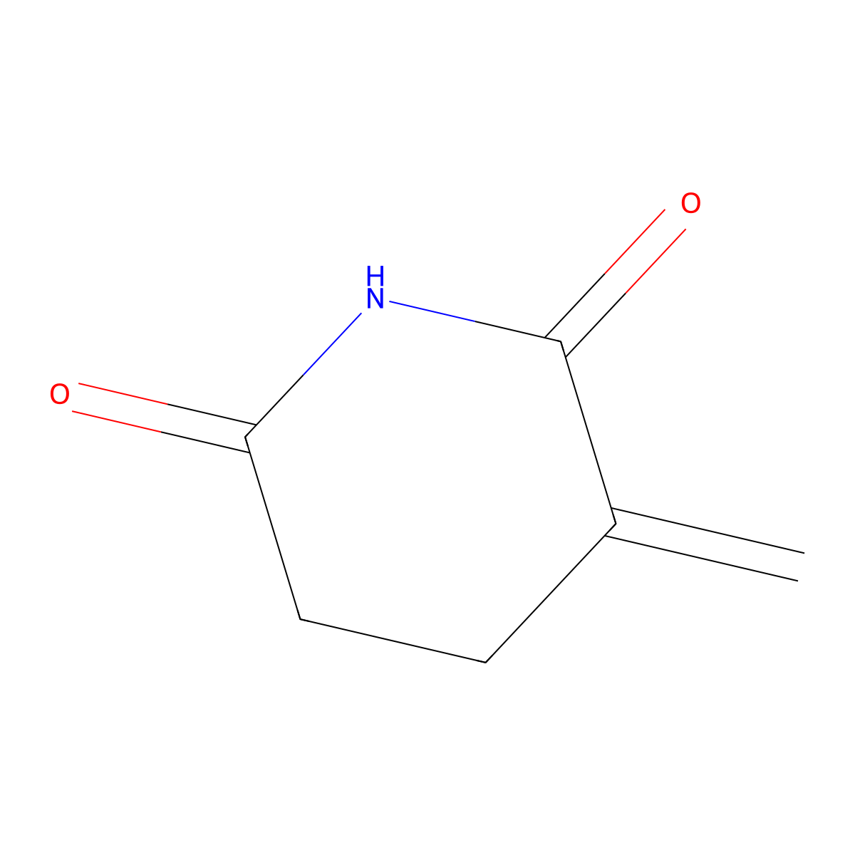 3-Methylidenepiperidine-2,6-dione molecular structure, CAS 34573-74-5
