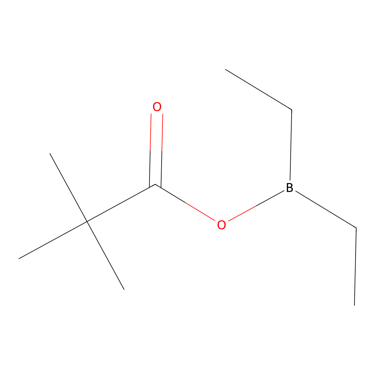 Trimethylacetic acid, anhydride with diethylborinic acid molecular structure, CAS 34574-27-1