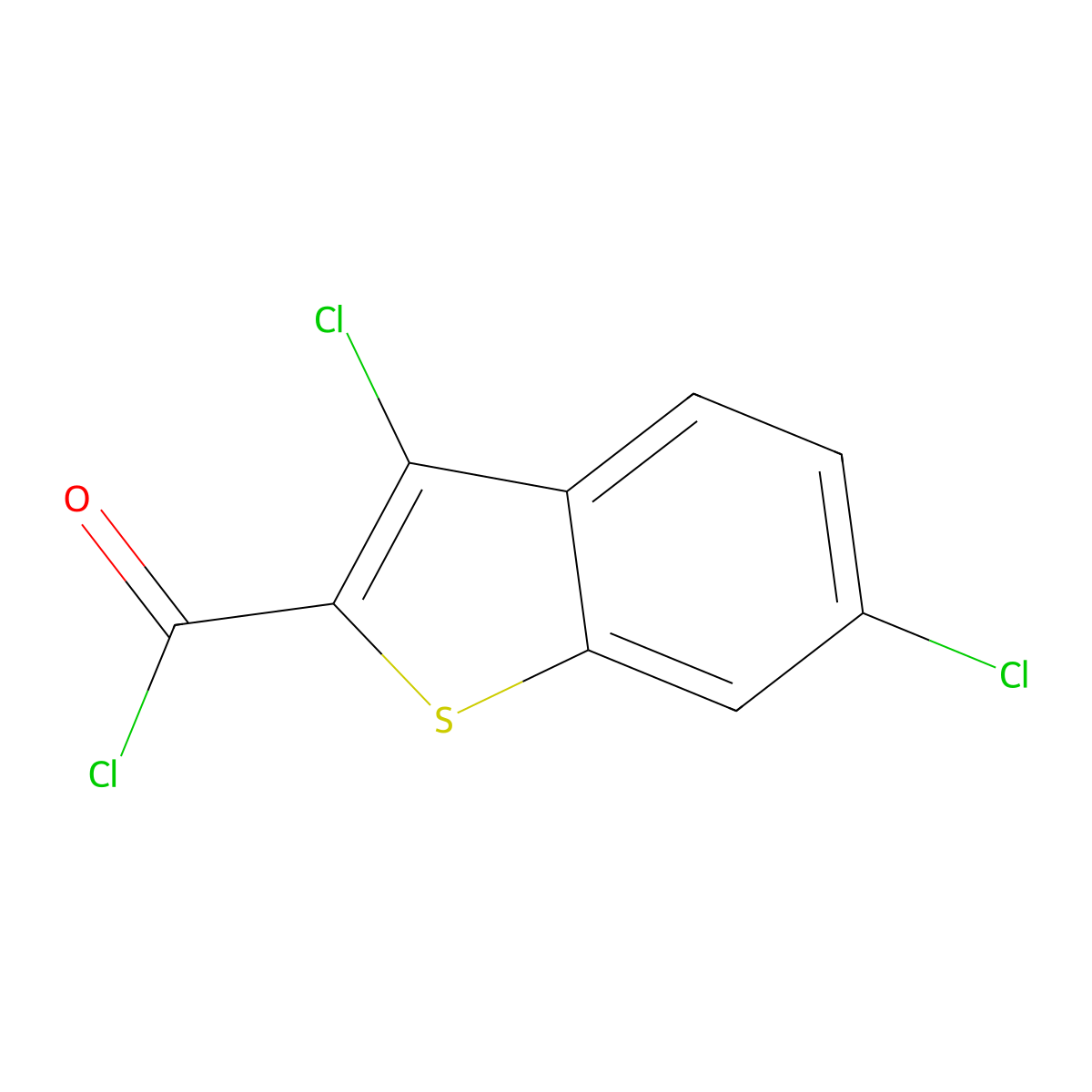 3,6-Dichloro-1-benzothiophene-2-carbonyl chloride molecular structure, CAS 34576-85-7