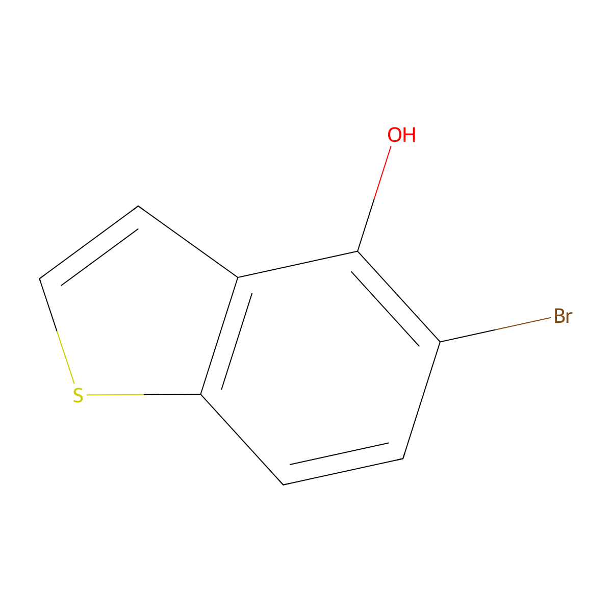 5-Bromo-1-benzothiophen-4-ol molecular structure, CAS 34576-98-2