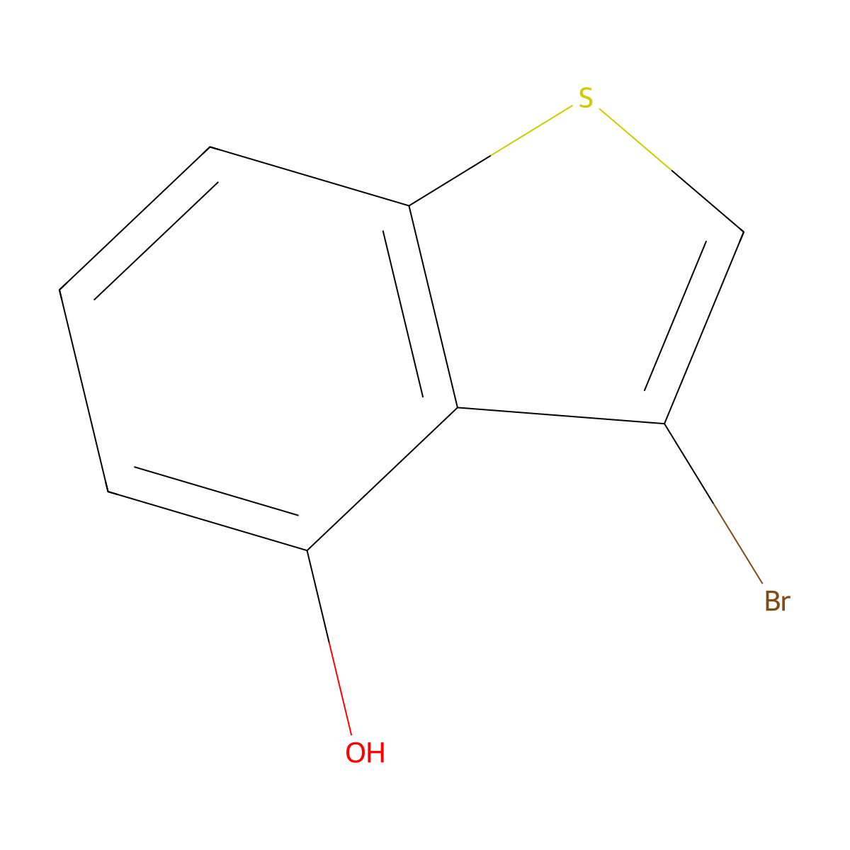 3-Bromo-1-benzothiophen-4-ol molecular structure, CAS 34576-99-3