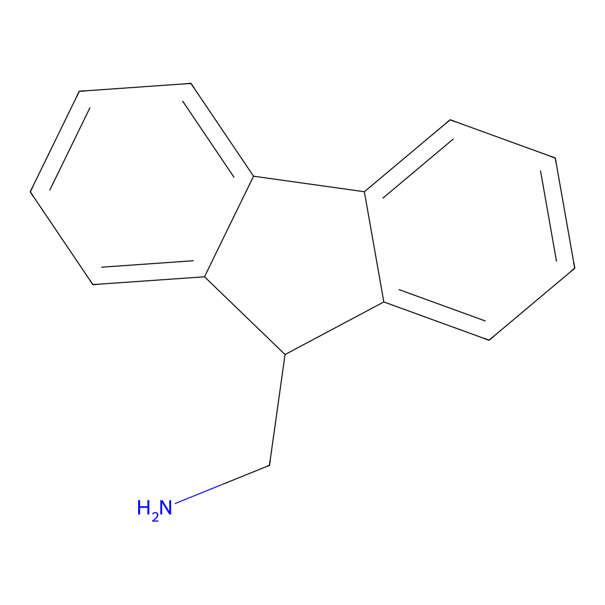 (9H-Fluoren-9-yl)methanamine molecular structure, CAS 34577-90-7