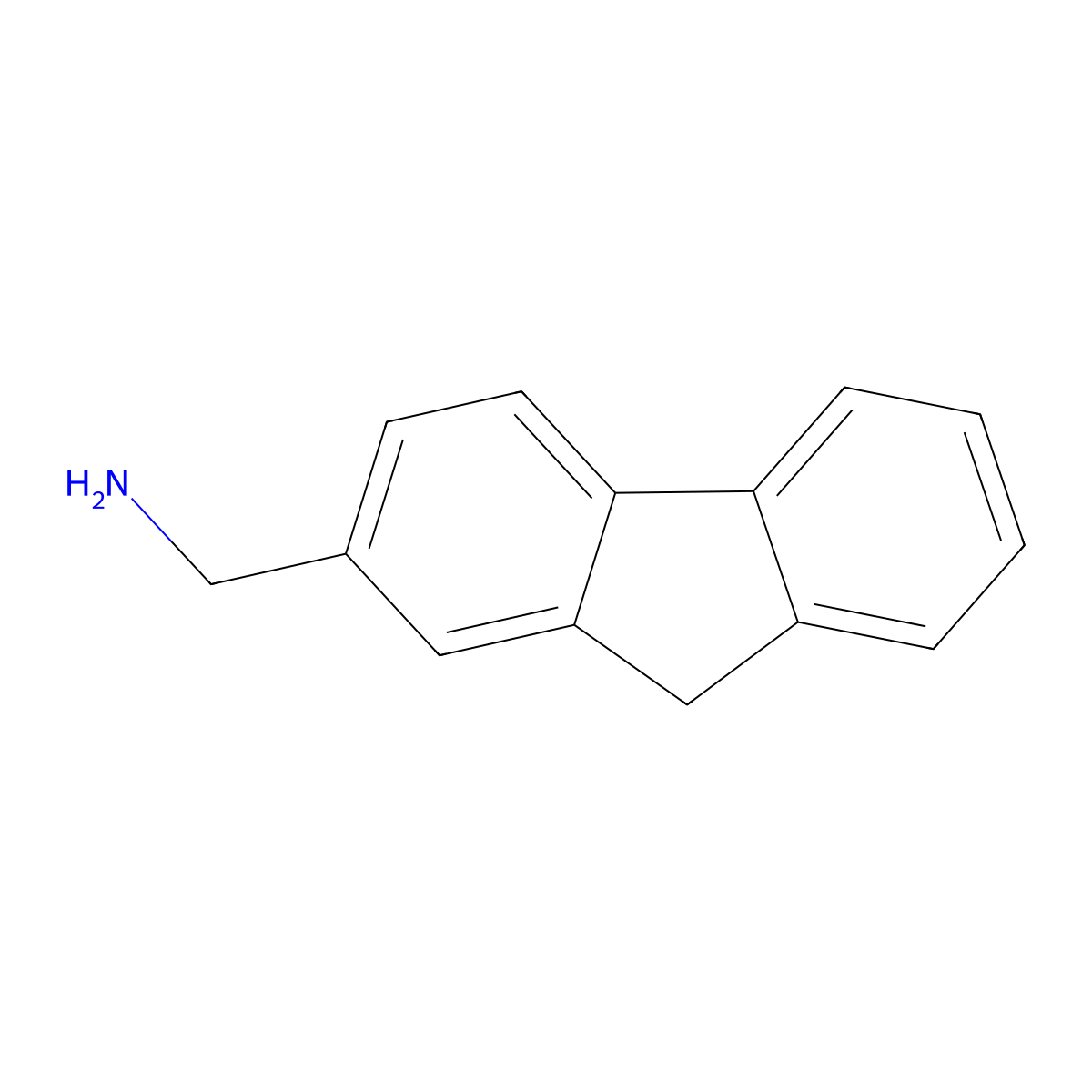 (9H-fluoren-2-yl)methanamine molecular structure, CAS 34577-93-0