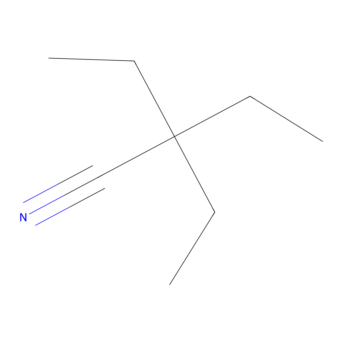 2,2-Diethylbutanenitrile molecular structure, CAS 34579-77-6
