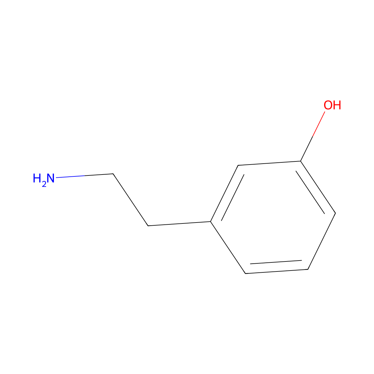 m-Tyramine molecular structure, CAS 3458-98-8