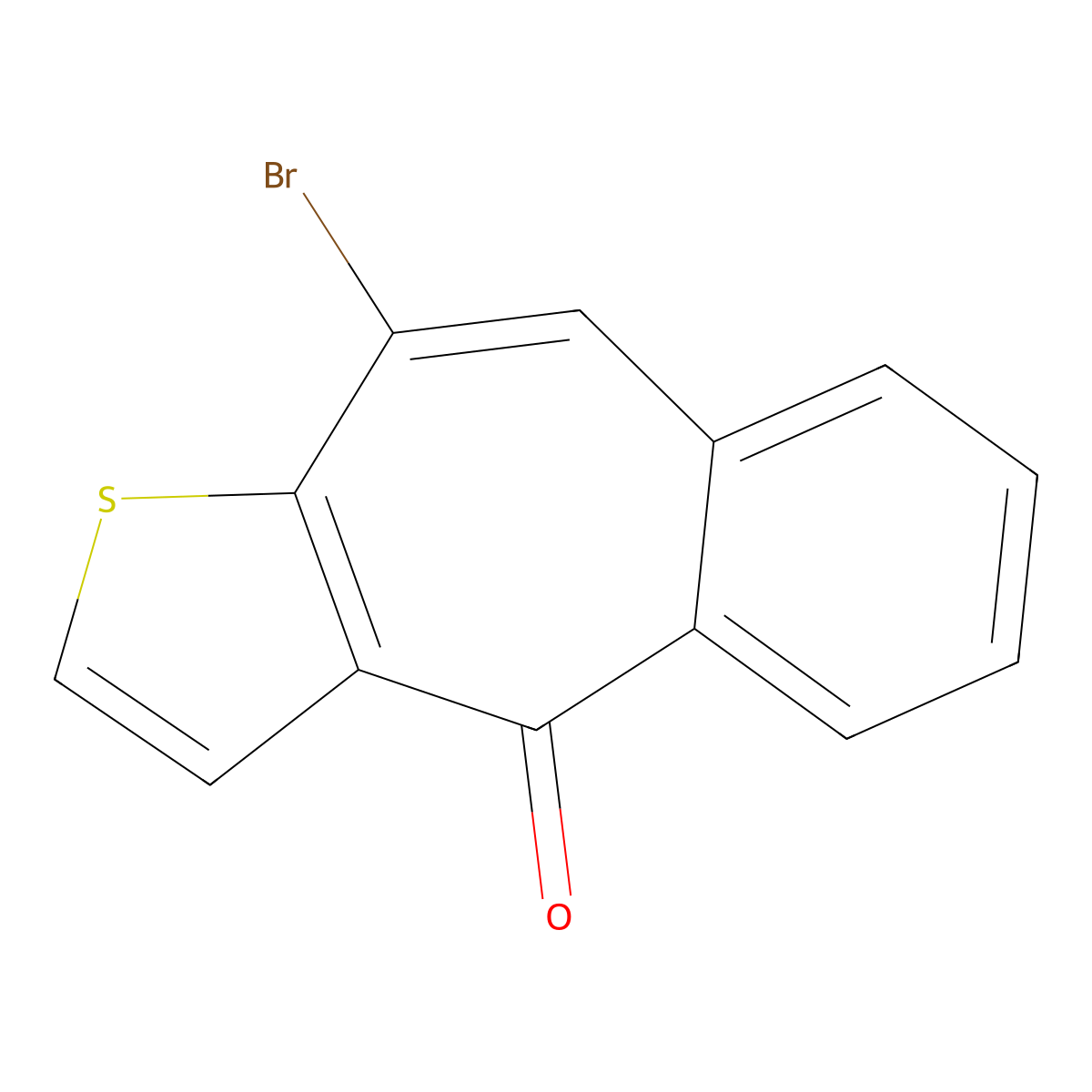 10-Bromo-4H-benzo(4,5)cyclohepta(1,2-b)thiophen-4-one molecular structure, CAS 34580-11-5