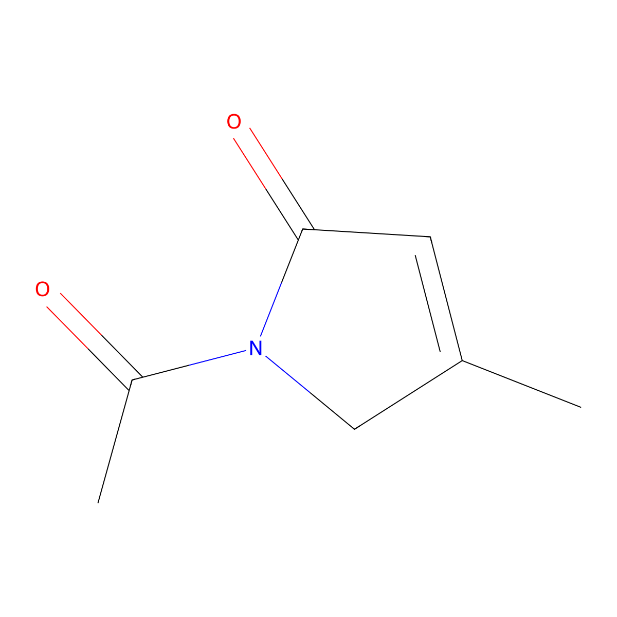 1-acetyl-4-methyl-2,5-dihydro-1H-pyrrol-2-one molecular structure, CAS 34581-92-5