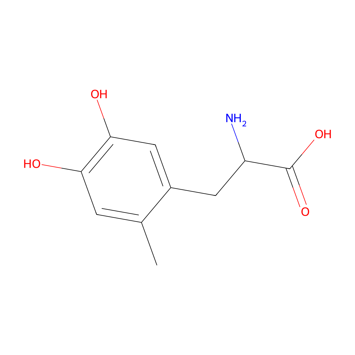 5-Hydroxy-2-methyltyrosine molecular structure, CAS 34582-27-9