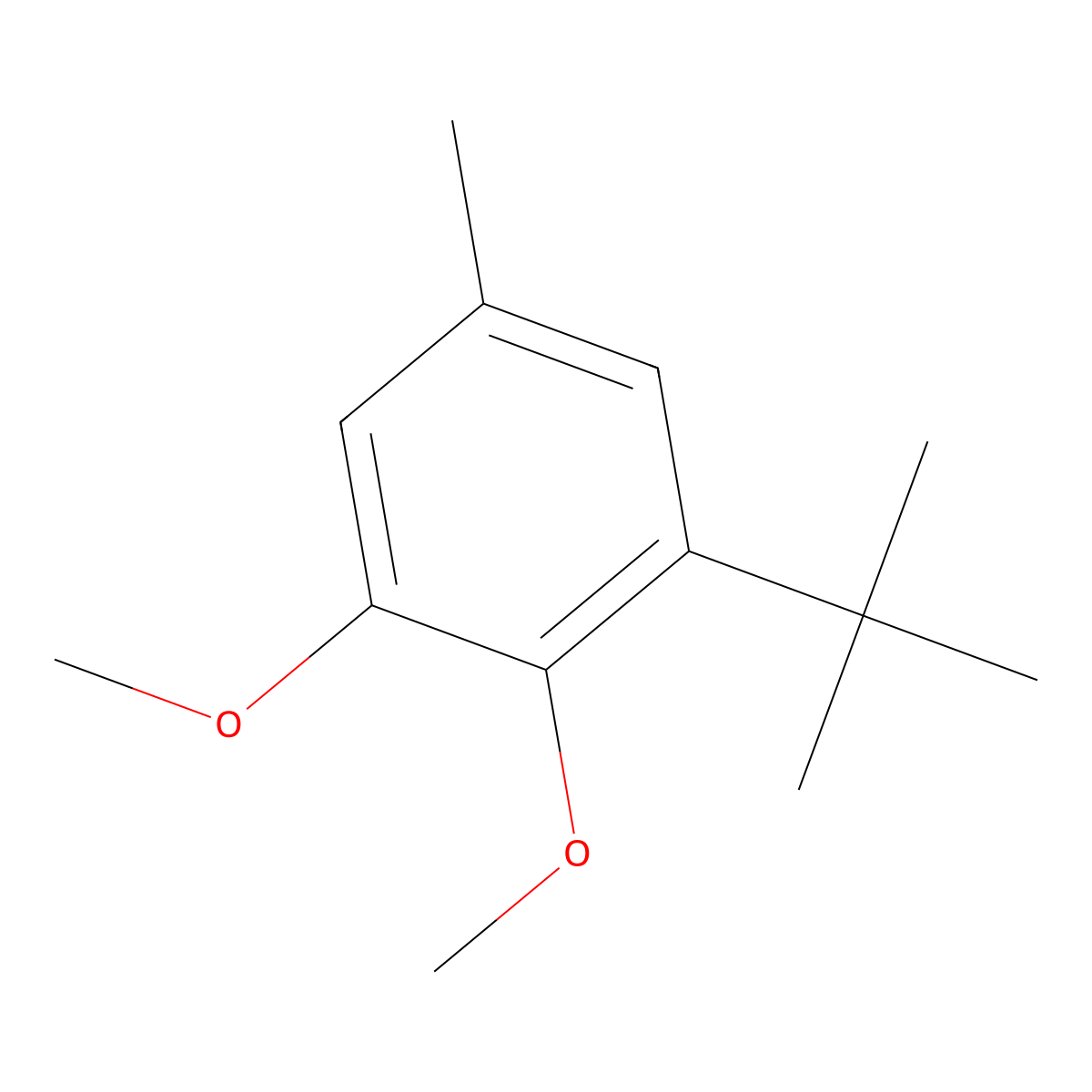 1-tert-Butyl-2,3-dimethoxy-5-methylbenzene molecular structure, CAS 34582-29-1