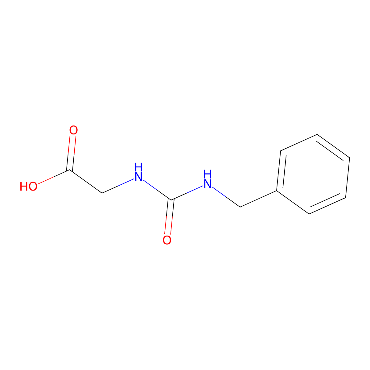 N-(Benzylcarbamoyl)glycine molecular structure, CAS 34582-41-7
