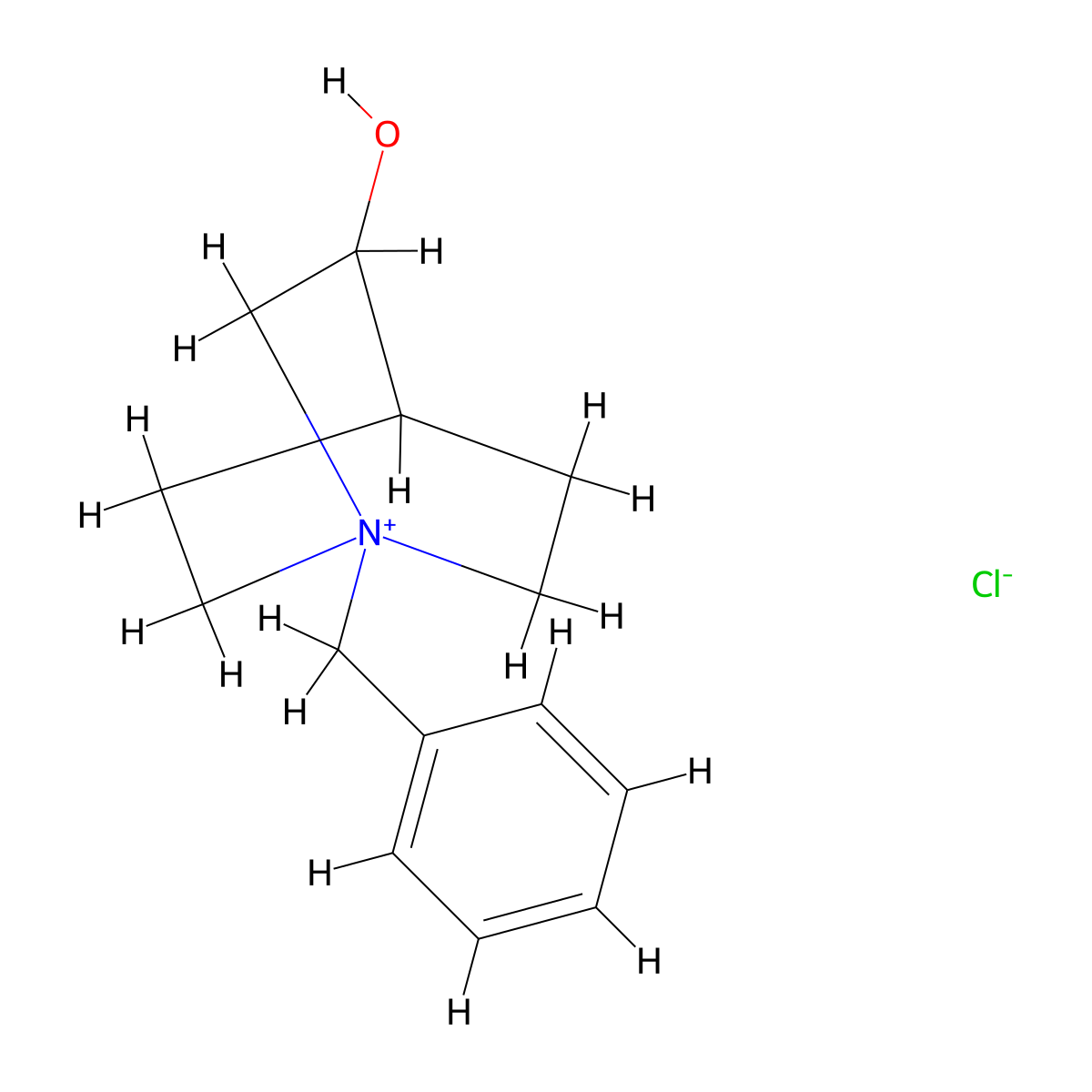1-Benzyl-1-azoniabicyclo[2.2.2]octan-3-ol;chloride molecular structure, CAS 34583-36-3