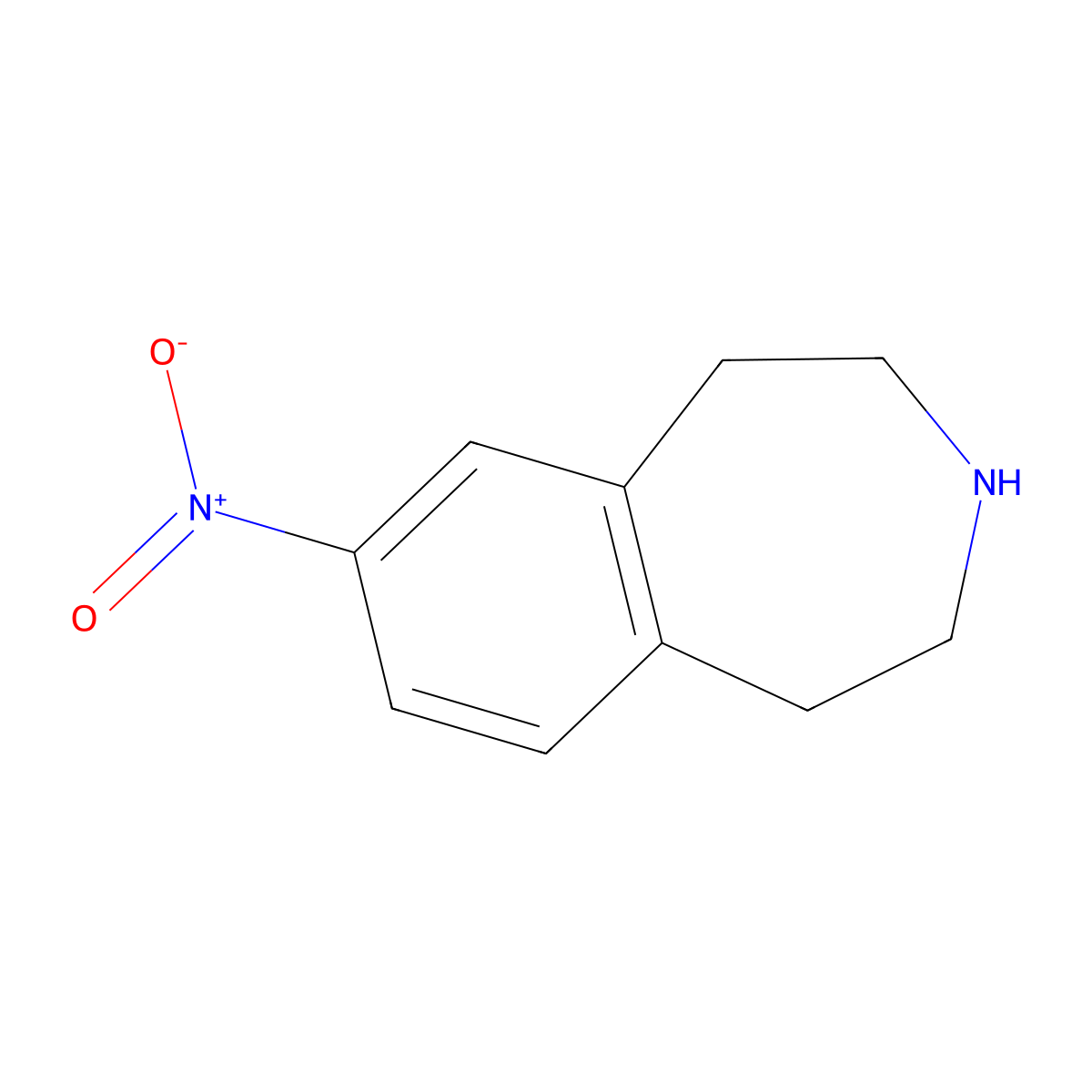 7-Nitro-2,3,4,5-tetrahydro-1H-benzo[D]azepine molecular structure, CAS 34583-83-0
