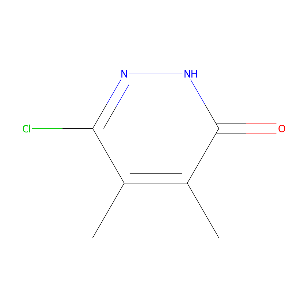 6-chloro-4,5-dimethyl-2H-pyridazin-3-one molecular structure, CAS 34584-72-0
