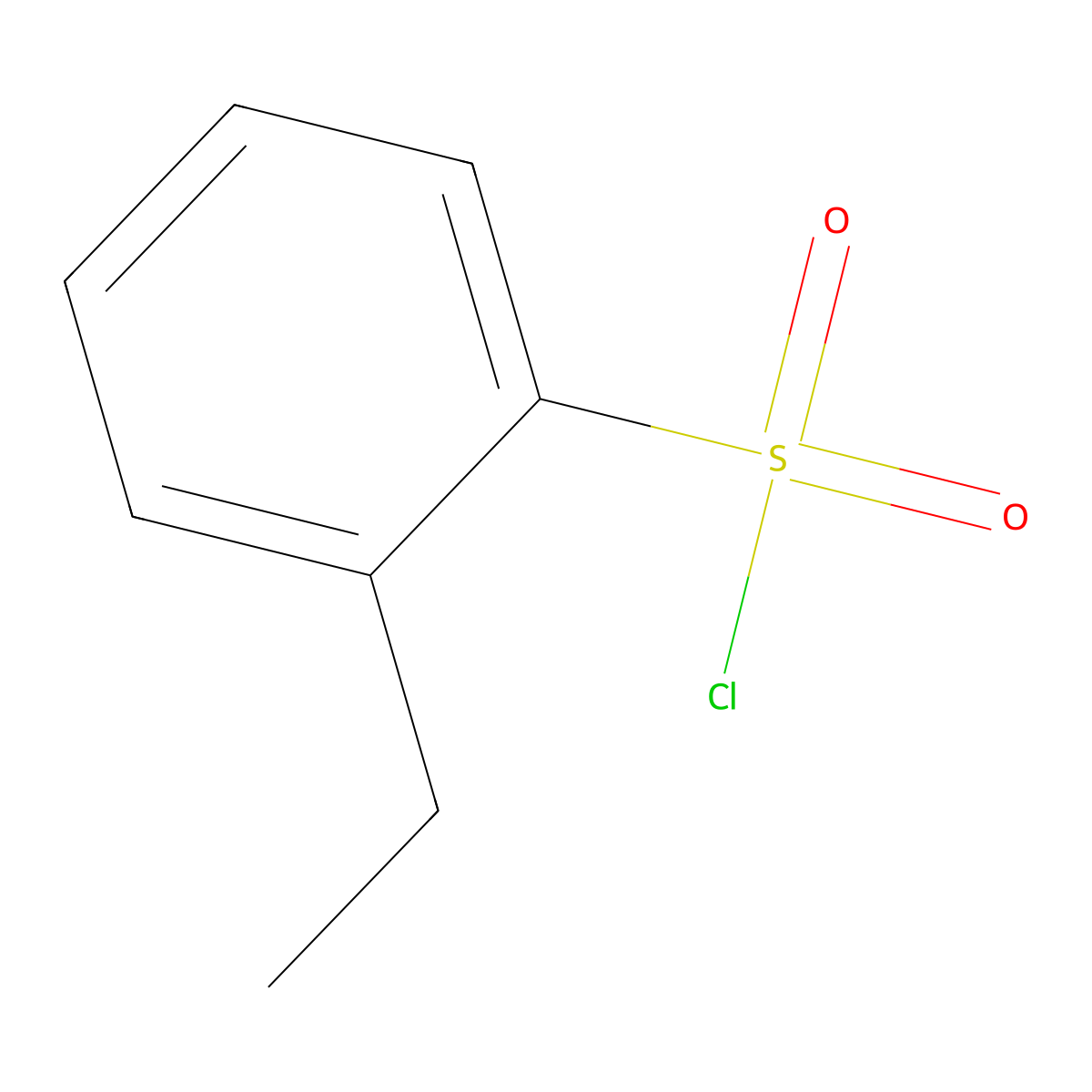 2-Ethylbenzenesulfonyl chloride molecular structure, CAS 34586-43-1