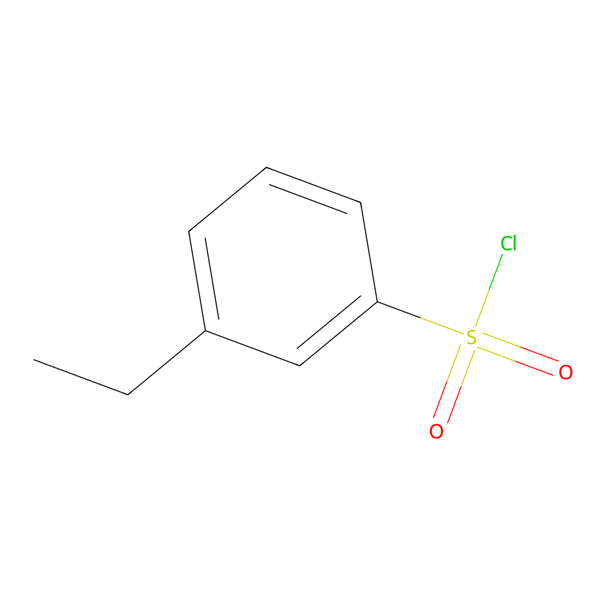 3-Ethylbenzene-1-sulfonyl chloride molecular structure, CAS 34586-44-2