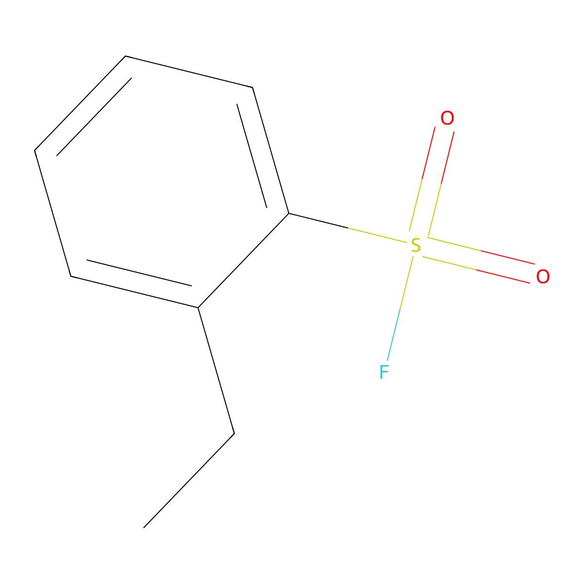 Benzenesulfonyl fluoride, 2-ethyl- molecular structure, CAS 34586-49-7