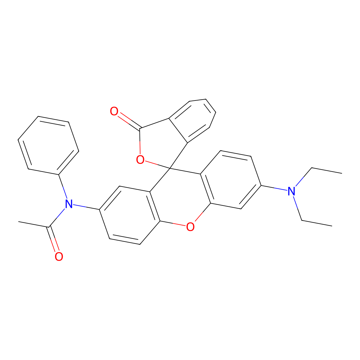 n-[6'-(Diethylamino)-3-oxo-3h-spiro[2-benzofuran-1,9'-xanthen]-2'-yl]-n-phenylacetamide molecular structure, CAS 34588-29-9