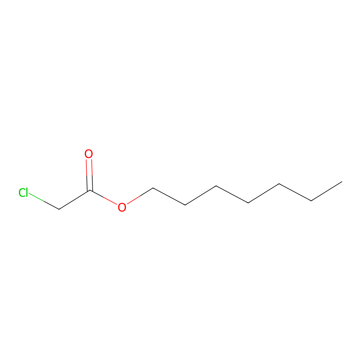 Heptyl chloroacetate molecular structure, CAS 34589-22-5