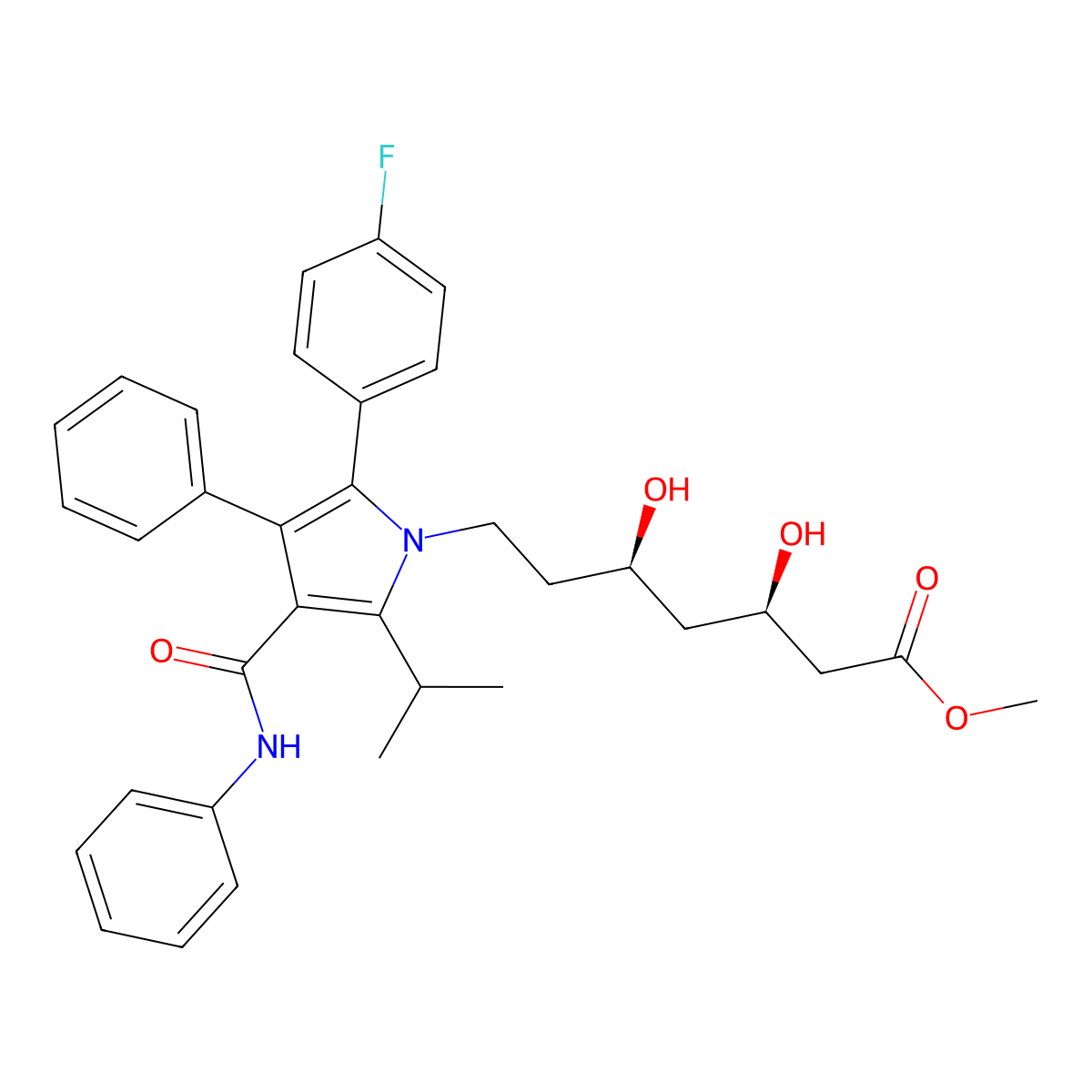 Atorvastatin methyl ester molecular structure, CAS 345891-62-5