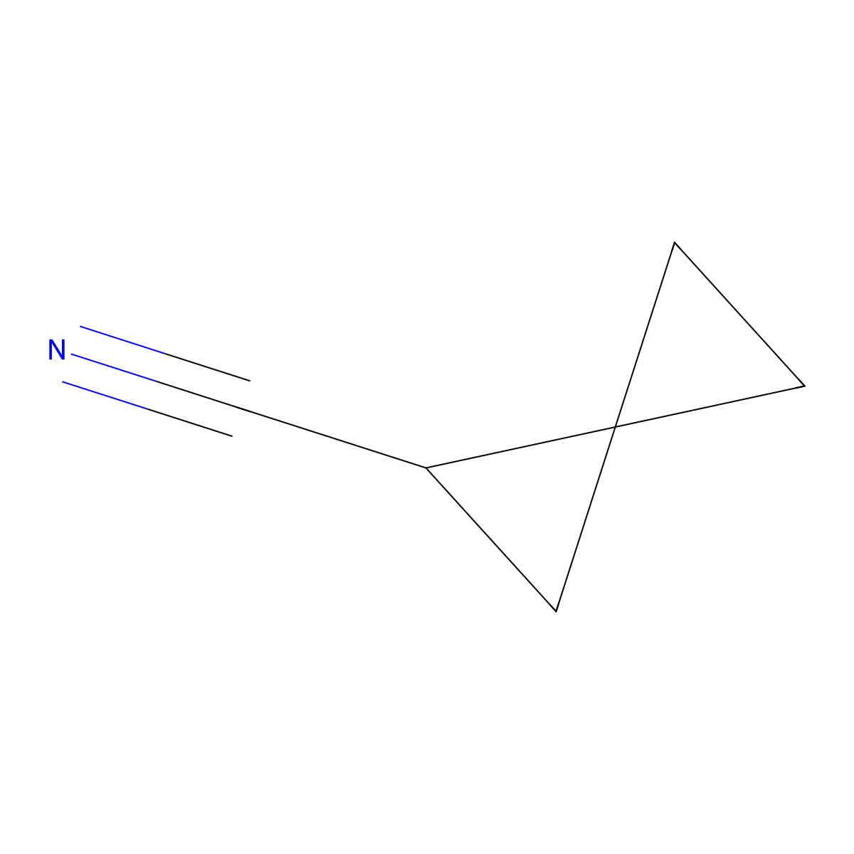 Spiro(2.2)pentane-1-carbonitrile molecular structure, CAS 345892-44-6