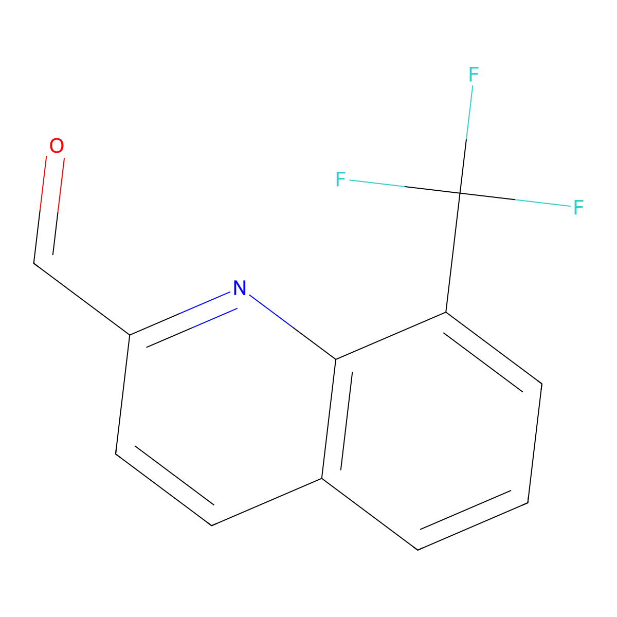 8-(Trifluoromethyl)quinoline-2-carbaldehyde molecular structure, CAS 345895-59-2
