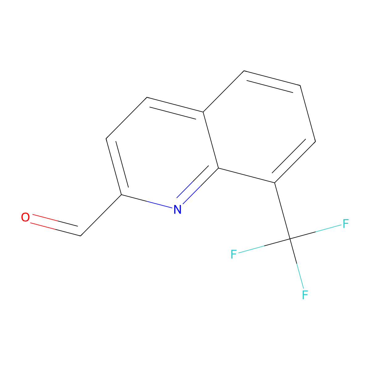 8-(Trifluoromethyl)quinoline-2-carbaldehyde molecular structure, CAS 345895-59-2