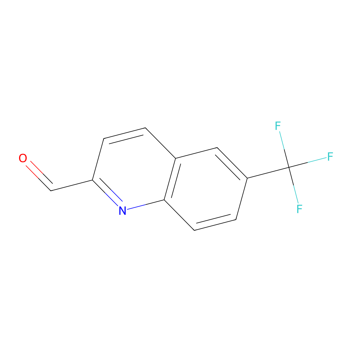 6-(Trifluoromethyl)quinoline-2-carbaldehyde molecular structure, CAS 345895-60-5