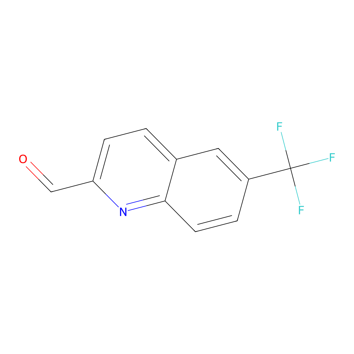 6-(Trifluoromethyl)quinoline-2-carbaldehyde molecular structure, CAS 345895-60-5