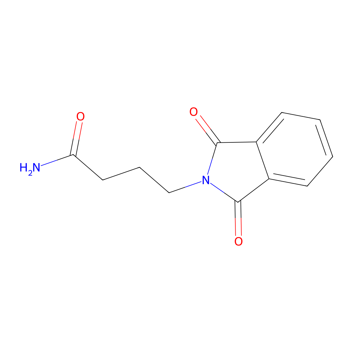 2-Isoindolinebutyramide, 1,3-dioxo- molecular structure, CAS 3459-33-4