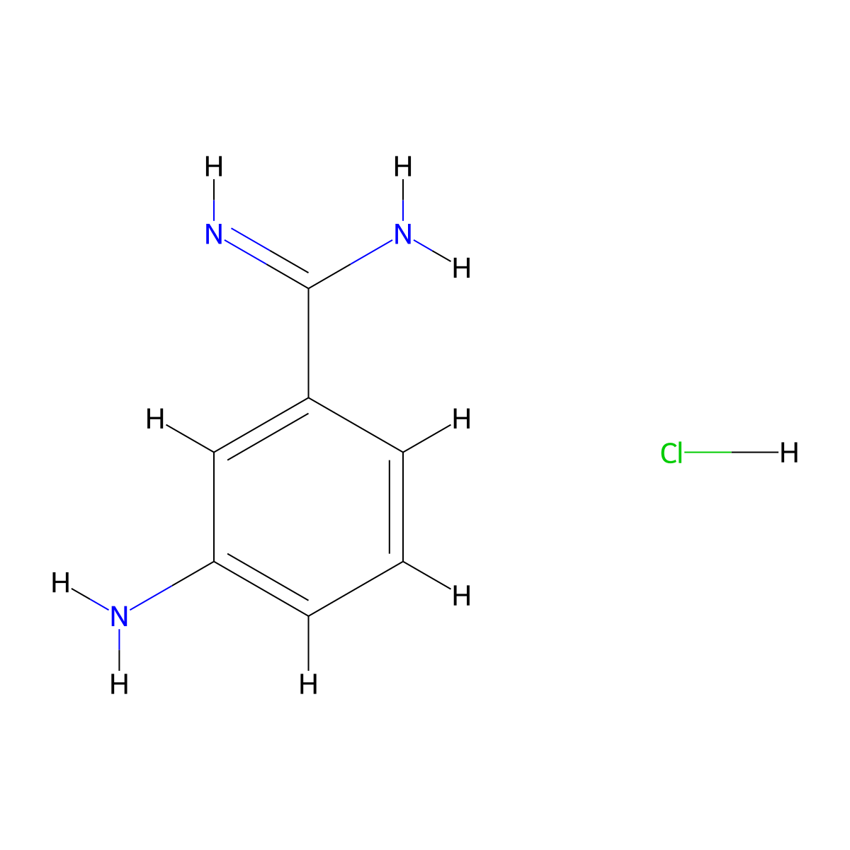 Benzenecarboximidamide, 3-amino-, hydrochloride (1:1) molecular structure, CAS 3459-67-4