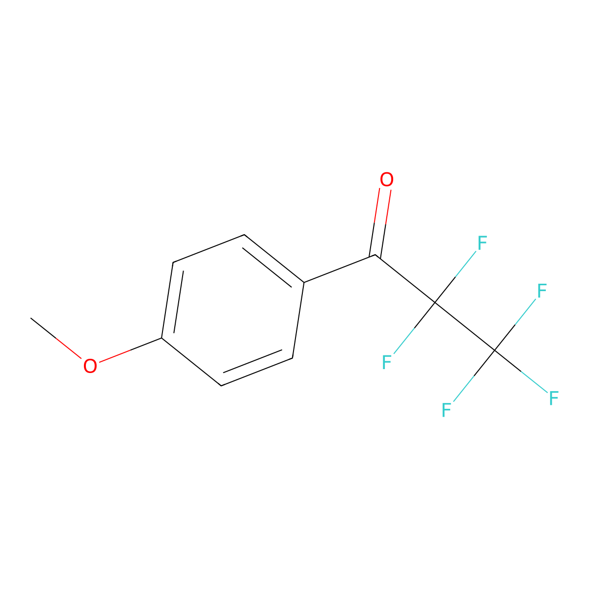 1-Propanone, 2,2,3,3,3-pentafluoro-1-(4-methoxyphenyl)- molecular structure, CAS 345901-60-2