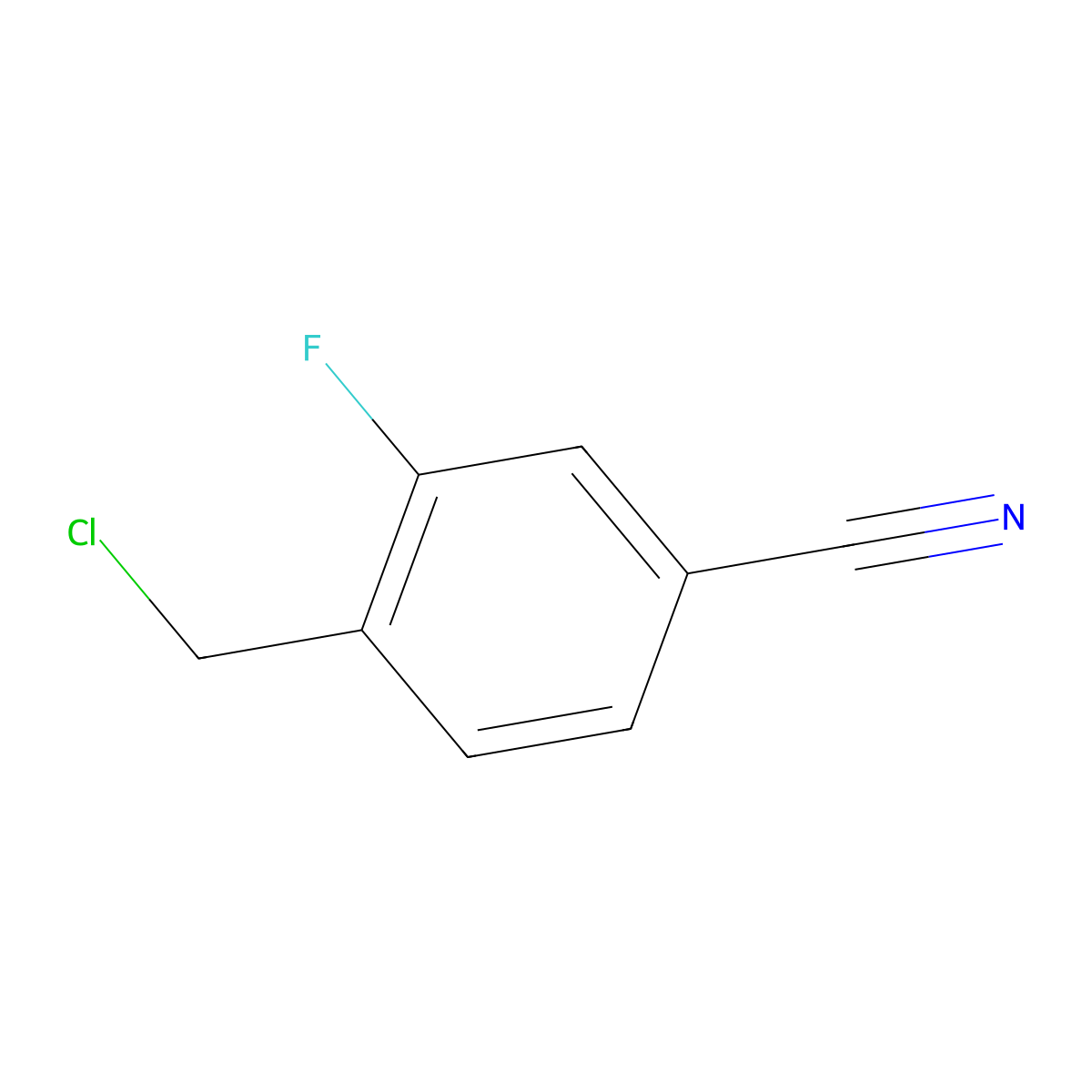 4-(Chloromethyl)-3-fluorobenzonitrile molecular structure, CAS 345903-03-9