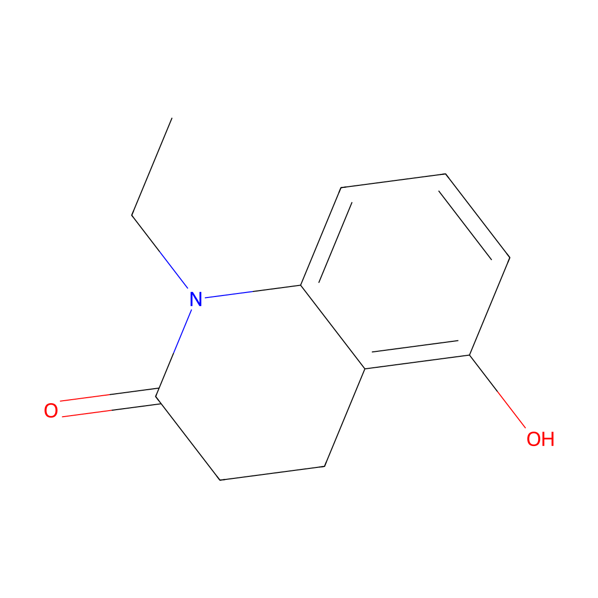 1-Ethyl-5-hydroxy-1,2,3,4-tetrahydroquinolin-2-one molecular structure, CAS 34591-84-9