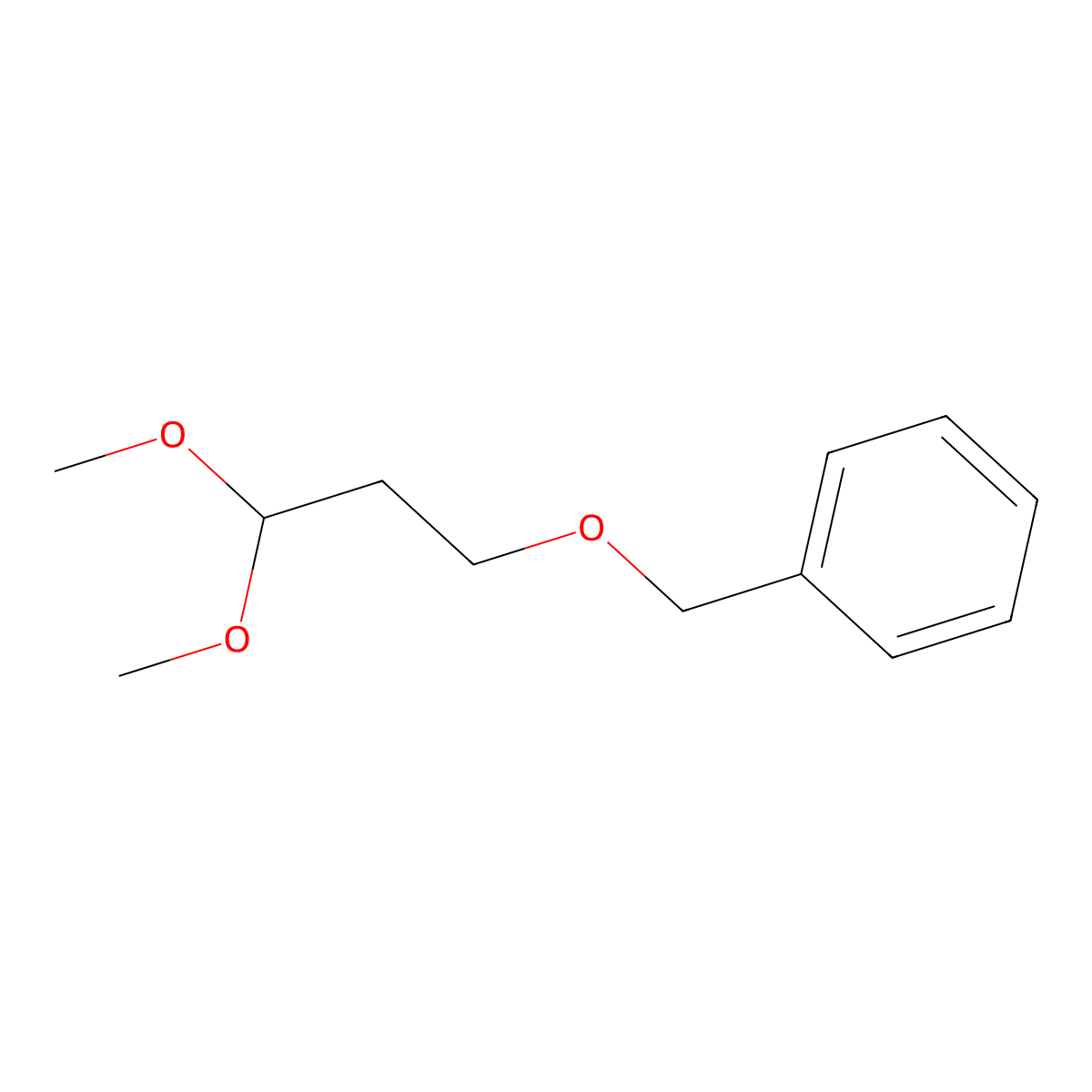 ((3,3-Dimethoxypropoxy)methyl)benzene molecular structure, CAS 34591-97-4