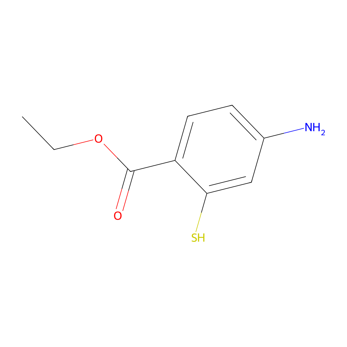 Ethyl 4-amino-2-sulfanylbenzoate molecular structure, CAS 345910-57-8