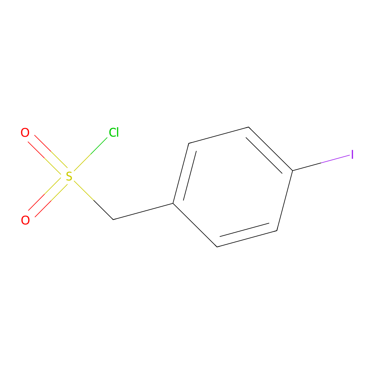 (4-Iodophenyl)methanesulfonyl chloride molecular structure, CAS 345915-64-2