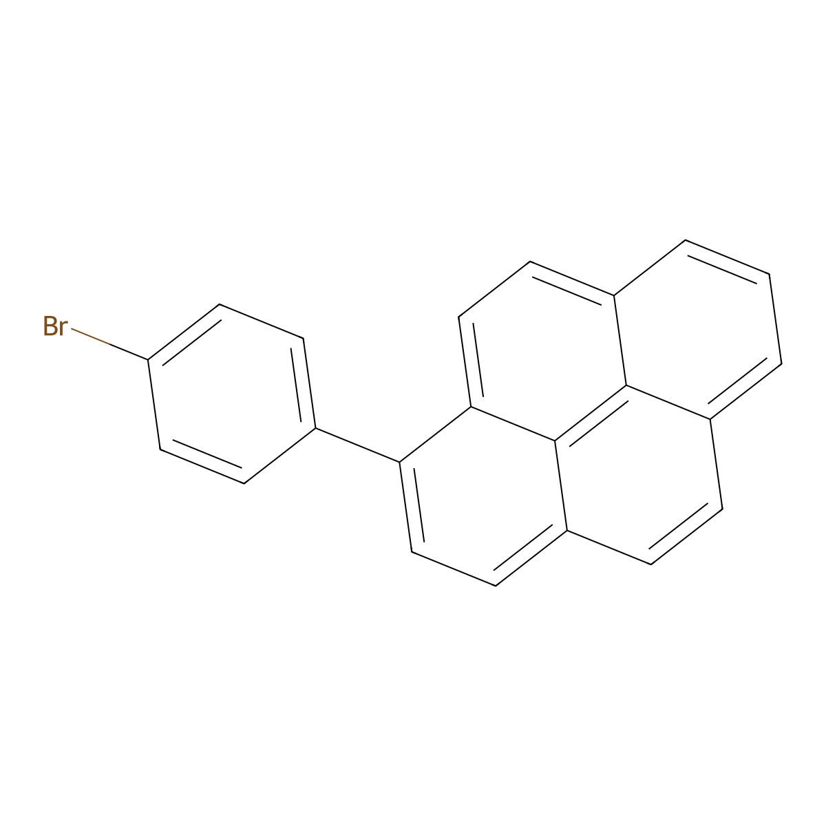 1-(4-Bromophenyl)pyrene molecular structure, CAS 345924-29-0