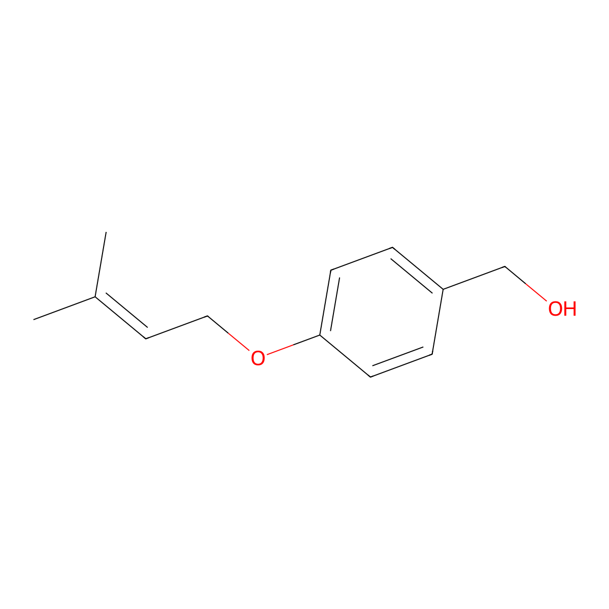 4-[(3-Methyl-2-buten-1-yl)oxy]benzenemethanol molecular structure, CAS 34593-47-0