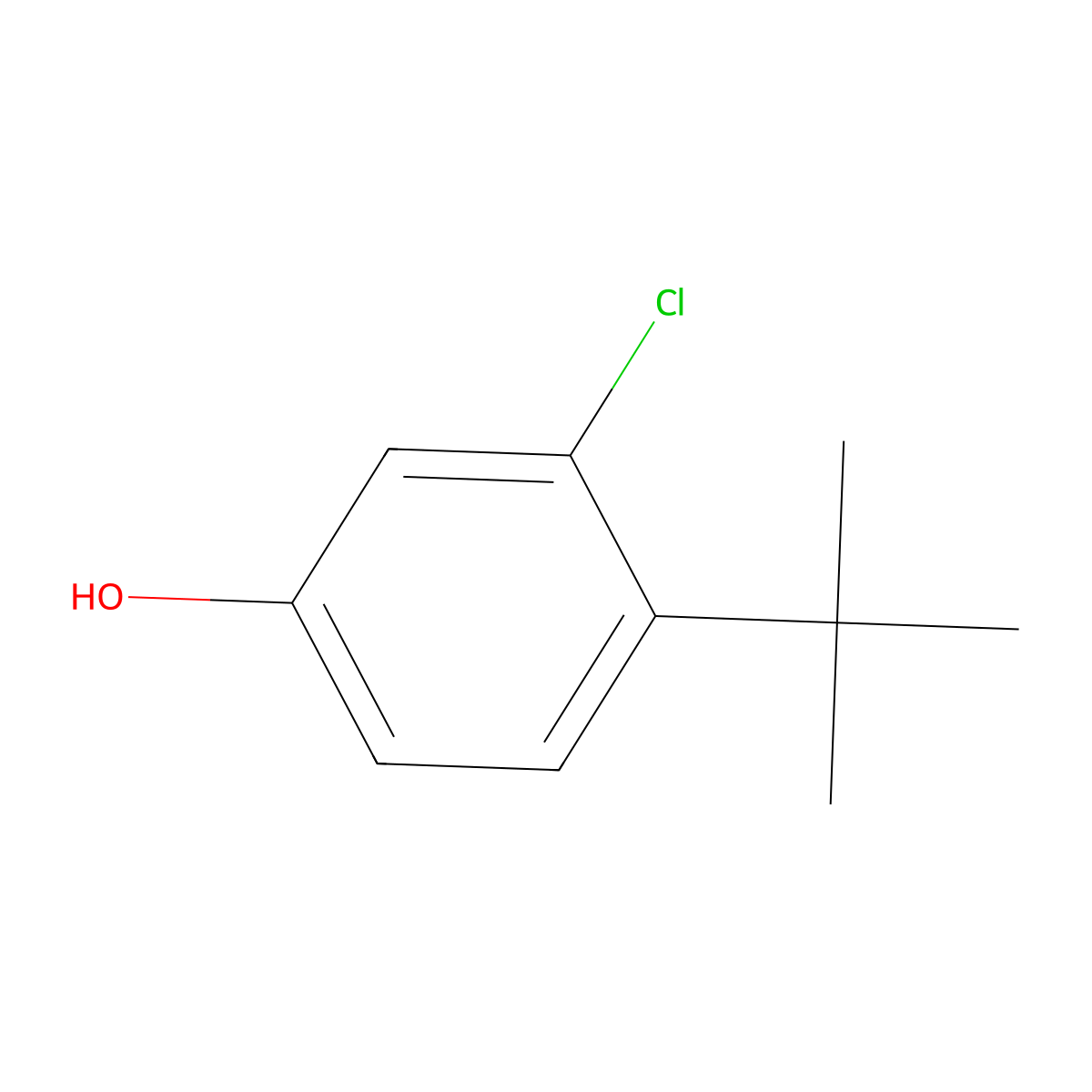 4-tert-Butyl-3-chlorophenol molecular structure, CAS 34593-73-2