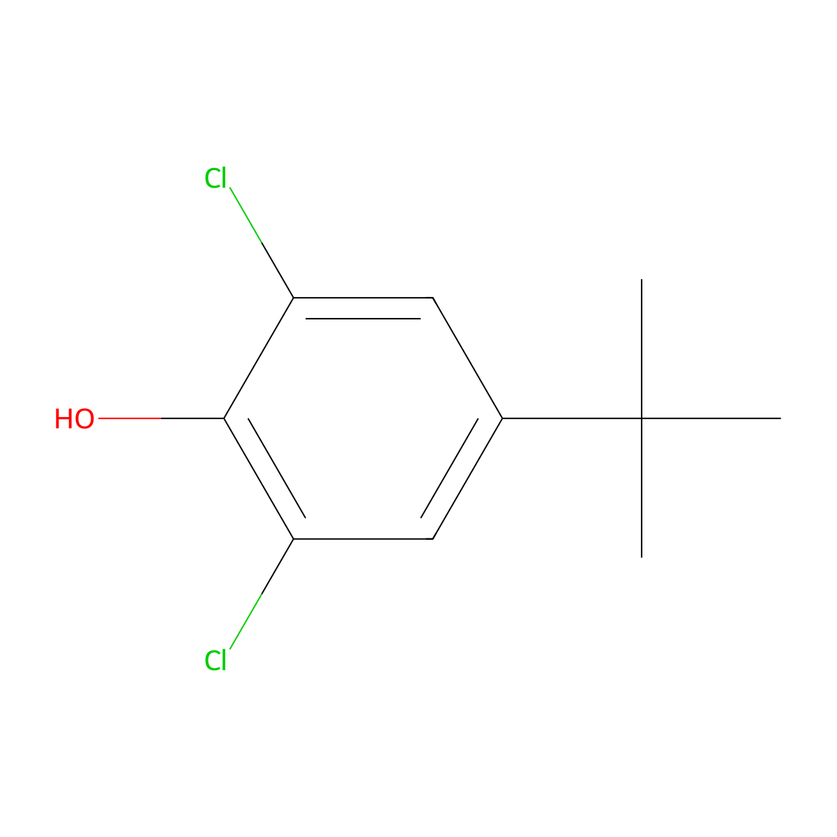 4-Tert-butyl-2,6-dichlorophenol molecular structure, CAS 34593-75-4