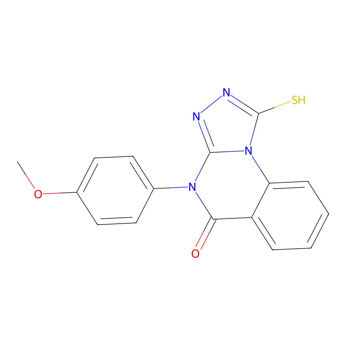 4-(4-methoxyphenyl)-1-sulfanyl-4H,5H-[1,2,4]triazolo[4,3-a]quinazolin-5-one molecular structure, CAS 345936-00-7