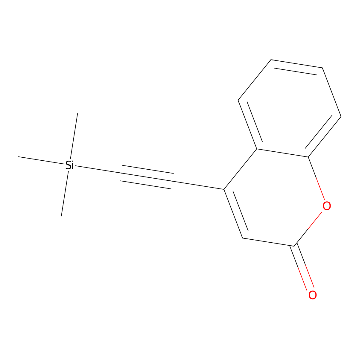 4-[2-(trimethylsilyl)ethynyl]-2H-chromen-2-one molecular structure, CAS 345949-07-7